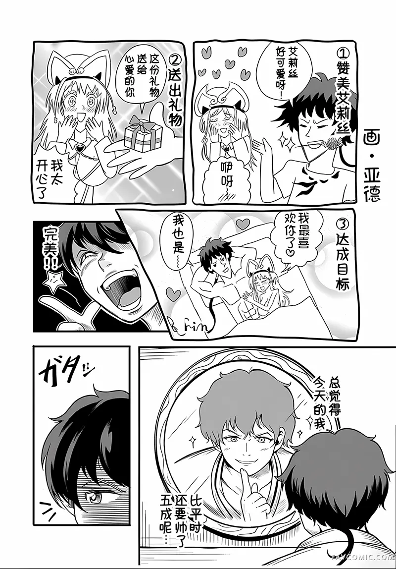 拥有【缩小】技能的D级冒险者，口头禅是“我要退出队伍了”，娶了一位圣女，结果却加入了勇者的队伍。第11.1话P2